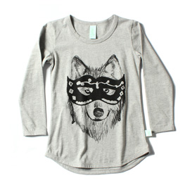 Minti Long Sleeve Scoop Tee Mystery Wolf Grey Marle